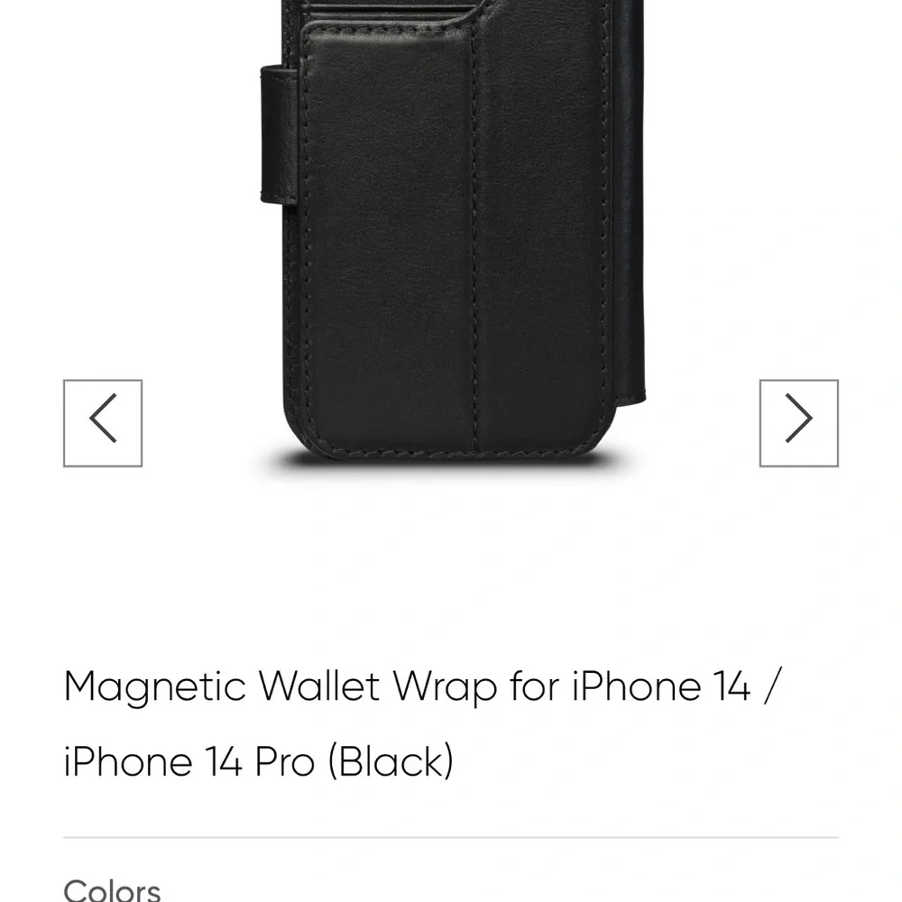 Sena Magnetic Wallet Wrap for iPhone 14 / iPhone 14 Pro (Black)